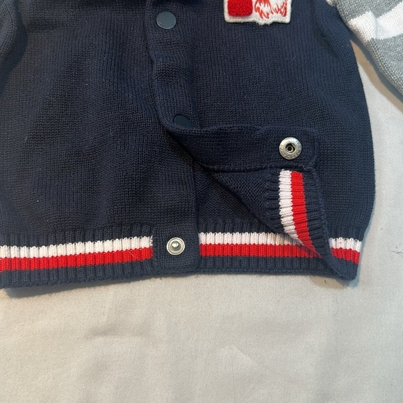 Tommy Hilfiger Blue and Gray Varsity Sweater/cardigan - Picture 4 of 5